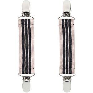 Hold’Em 1” Boot Straps Leg Pant Stirrup Elastic Extra Heavy Clips - Beige/Black